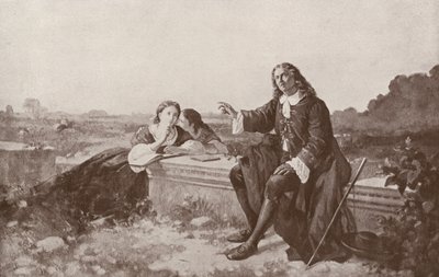 The Blind Milton Dictating to His Daughters at His Home at Chalfont by Enrico Fanfani